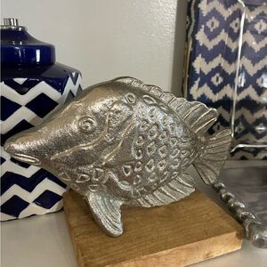 Silver Fish Home Decor Accent